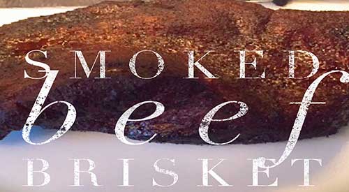 Smoking a Beef Brisket with red oak wood chunks!
