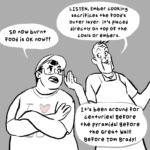 Chef Bert teaches Neighbor Tom about ember cooking
