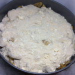 Our wood fired apples and dry ingredients mixed in the pan ready for baking