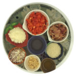 our ingredient table with everything ready for the stuffing!