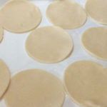 The dough cut outs ready for the filing