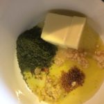 making the sauce in the pan