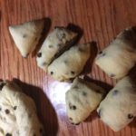 slicing our dough into smaller amounts
