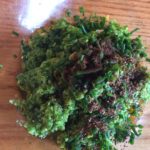 our smokey peas and other ingredients in the blender 