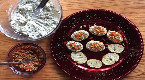 Crostini con espárrago ahumado delicioso