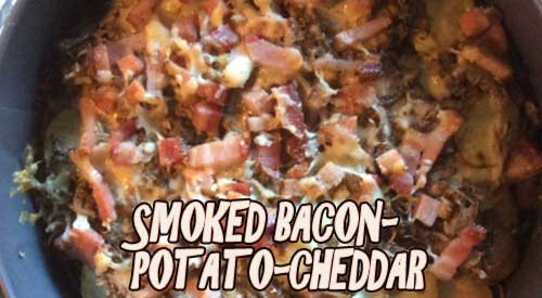 Using our Homemade Bacon, try this smoked bacon potato cheddar round for a yummy meal or snack! 