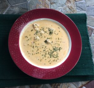 wood fired seafood bisque